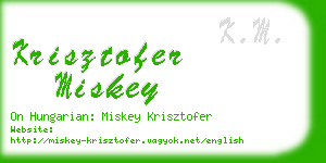 krisztofer miskey business card